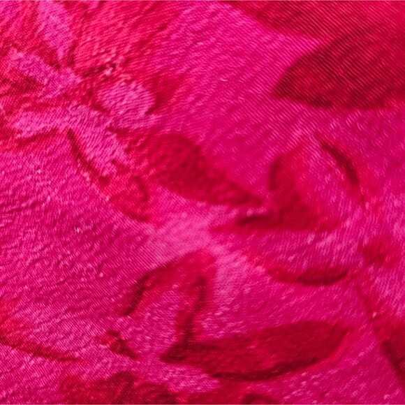 M.H.M. Melissa Harper Button Front Midi Dress Sz 12 Raspberry Red Floral - Picture 8 of 10